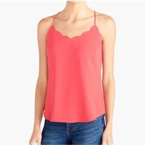 J. Crew Factory Coral Scalloped Cami